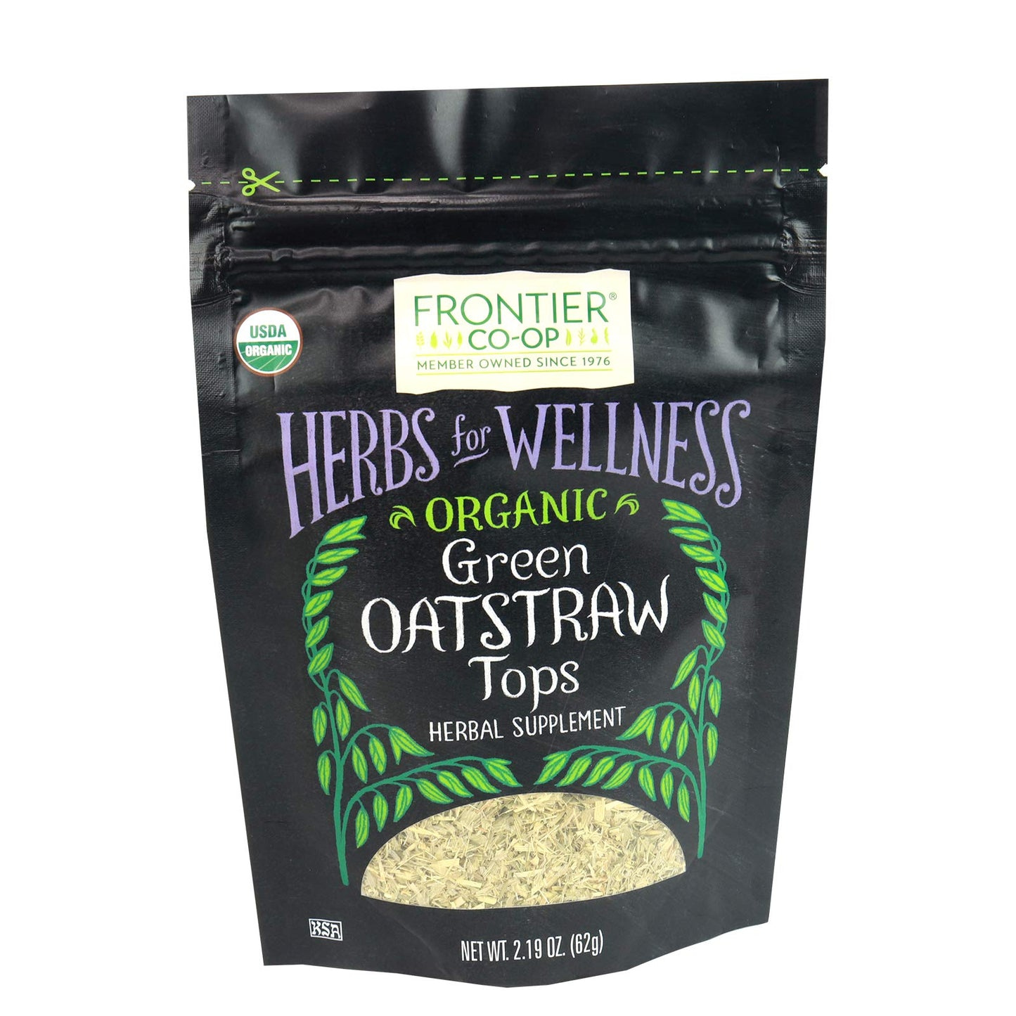Frontier Co-Op Organic Cut And Sifted Oatstraw Green Tops 2.19Oz
