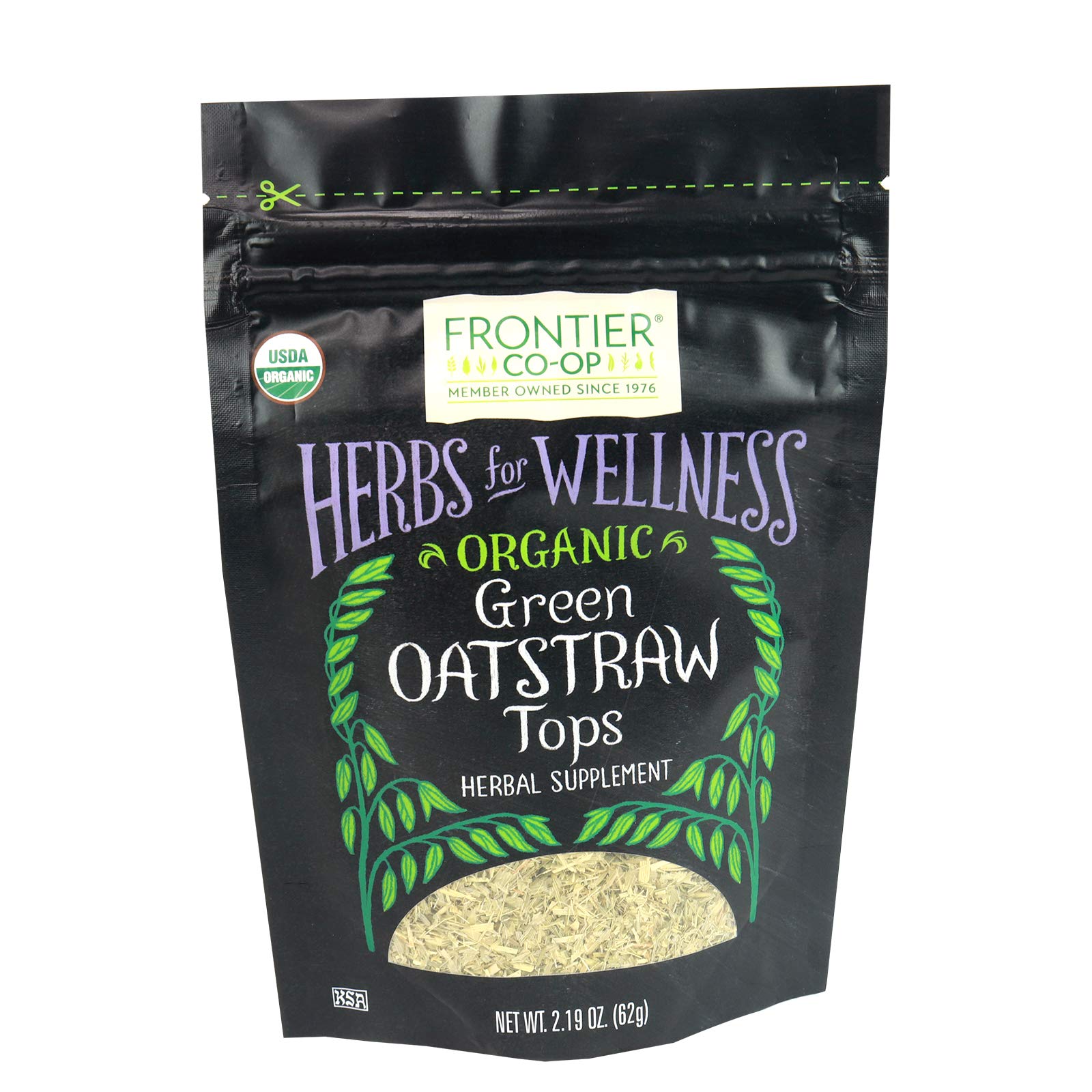 Frontier Co-Op Organic Cut And Sifted Oatstraw Green Tops 2.19Oz