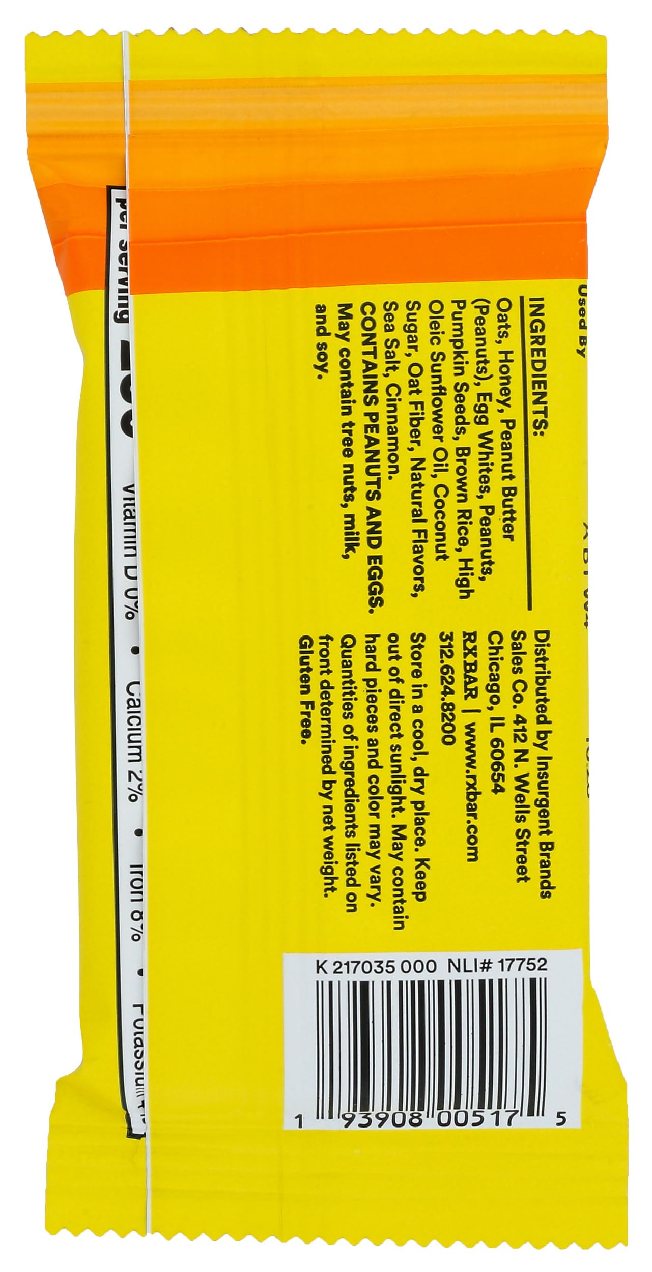 Rxbar Honey Cinnamon Peanut Butter Am Protein Bar, 1.9 Ounce