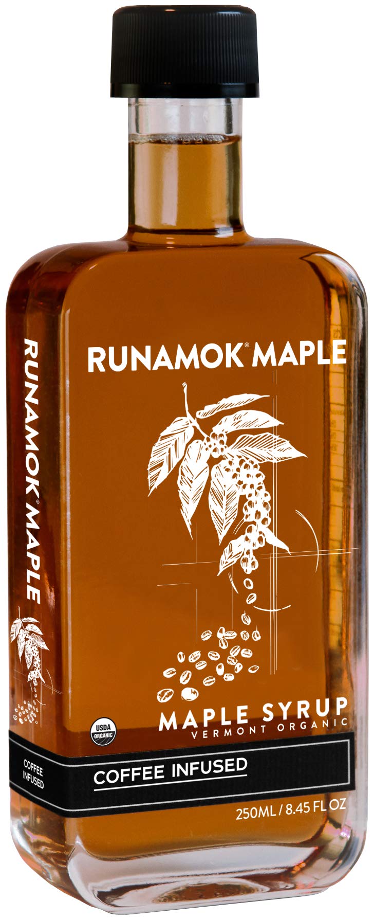Runamok Coffee Infused Maple Syrup - Authentic Vermont Maple Syrup, 8.45 Fl Oz (250mL)