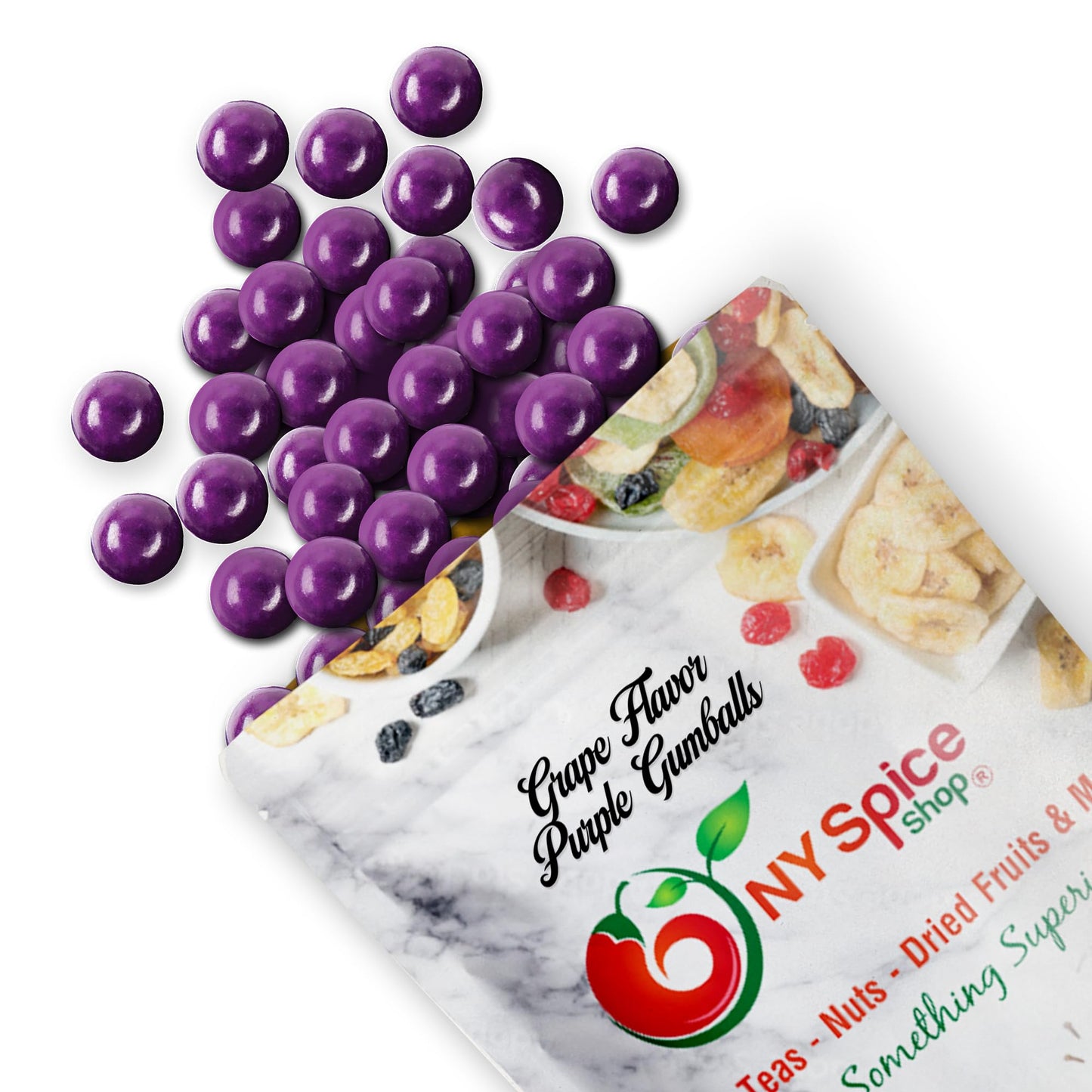 NY Spice Shop Purple Grapes Gumballs - 3 Pound Gumballs for Gumball Machine - Chewing Gum Dubble Bubble Gumballs - Fruit Flavore