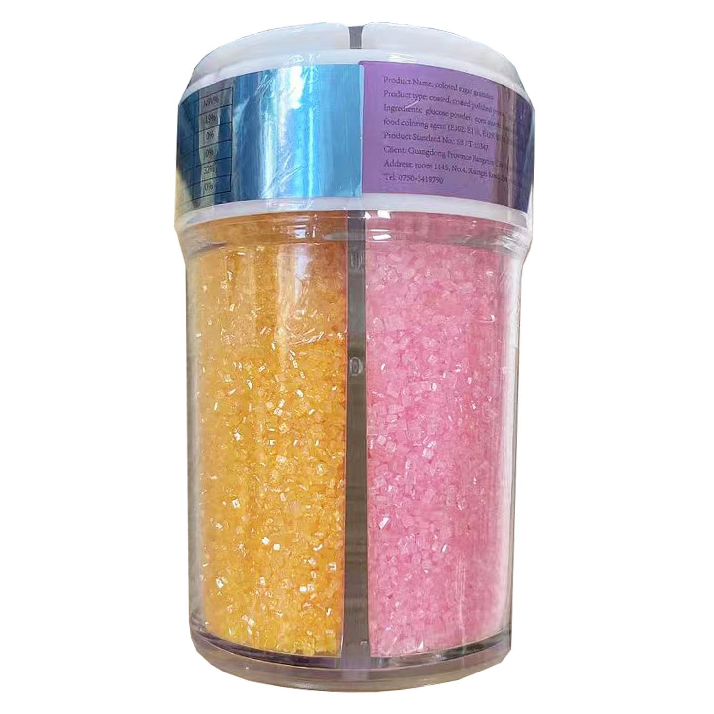 Sentovac 4-Colors Sanding Sugar For Baking Edible Sparkling Sugar Sprinkles Coarse Sugar Crystals For Baking Cake Cookie Cupcake