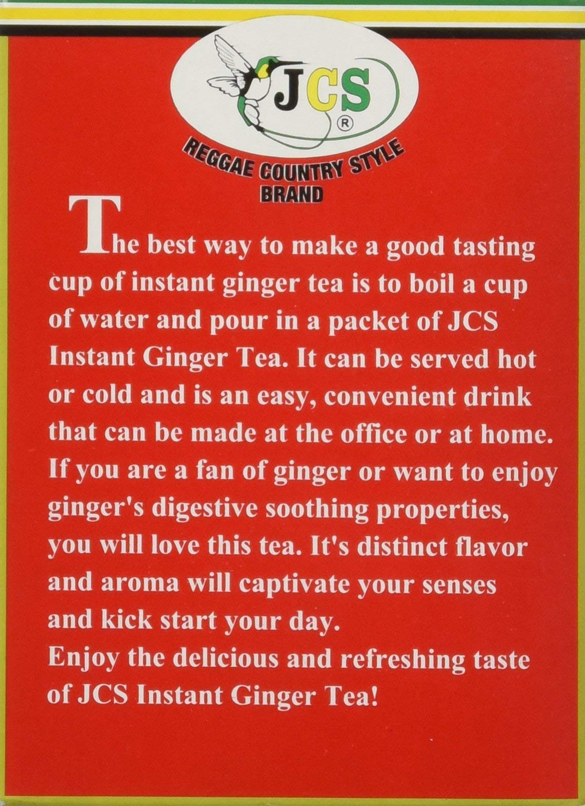 Jamaican Country Style Instant Ginger Tea - 11 Packs, 0.63 Ounce Each, Product of Thailand