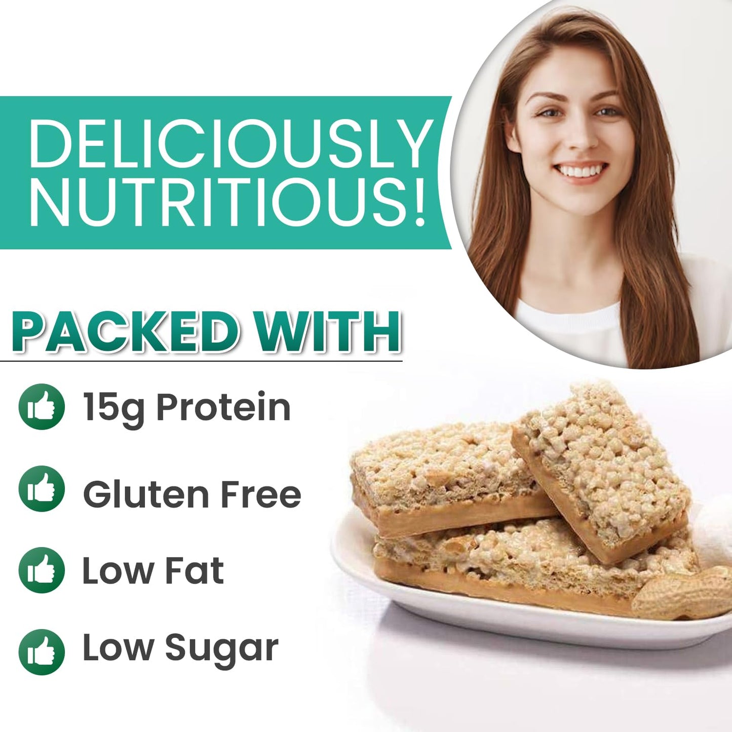 ProtiWise - High Protein 15g Bar | 7/Box | Weight Loss, Diet, KETO Friendly, Hunger Control, Meal Replacement | Gluten Free, Low