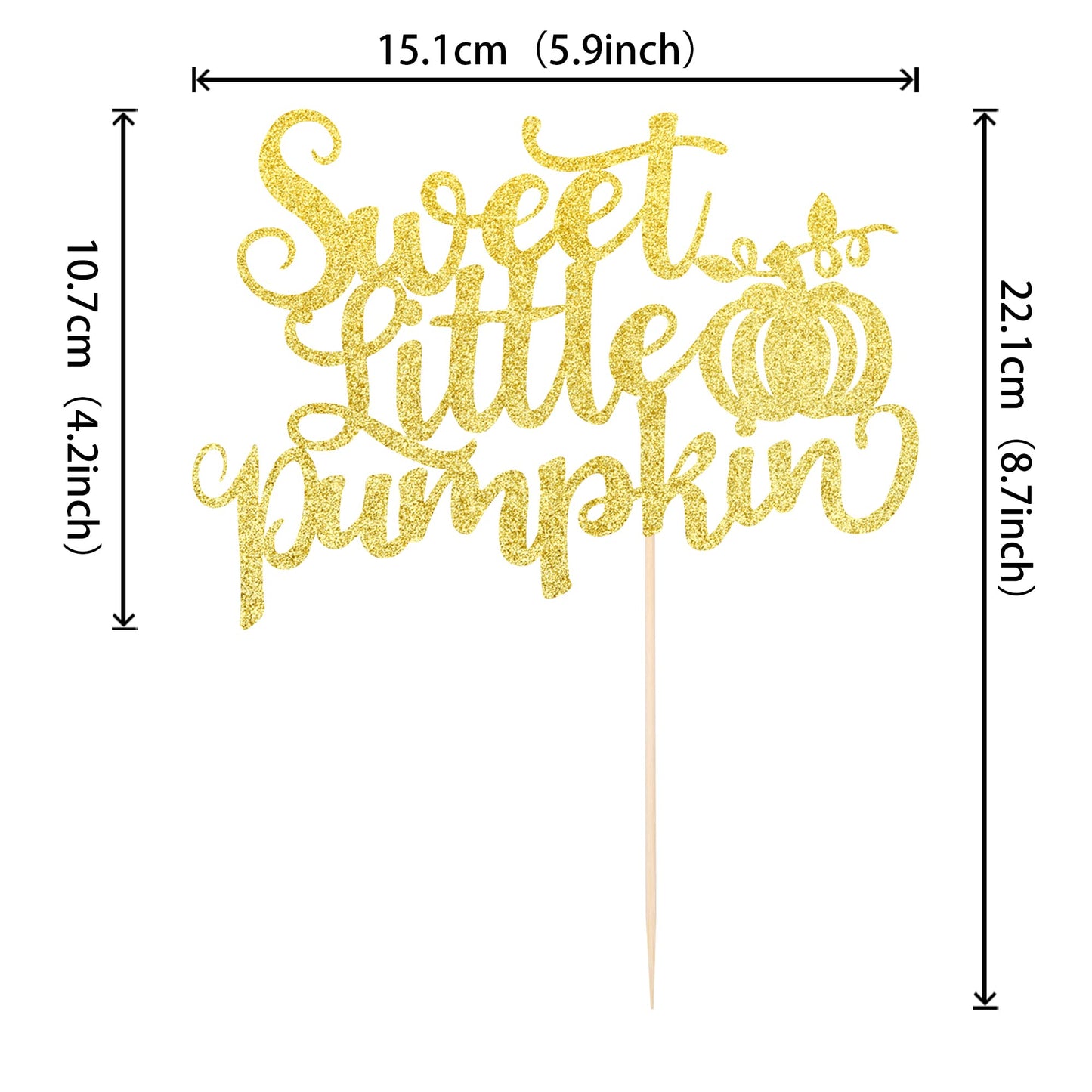 1 Pcs Sweet Little Pumpkin Cake Topper Glitter Fall Theme Little Pumpkin Cake Pick Decorations For Baby Shower Kids Birthday Tha