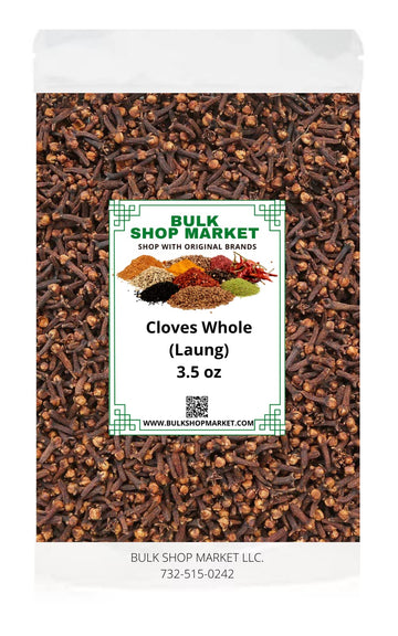 BulkShopMarket Whole Cloves Spice, 3.5 oz - Aromatic, Flavorful Seasoning for Cooking and Baking