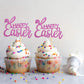 Ercadio 36 Pack Happy Easter Cupcake Toppers Glitter Rabbit Ear Cupcake Picks Happy Easter Theme Party Cake Decorations Purple