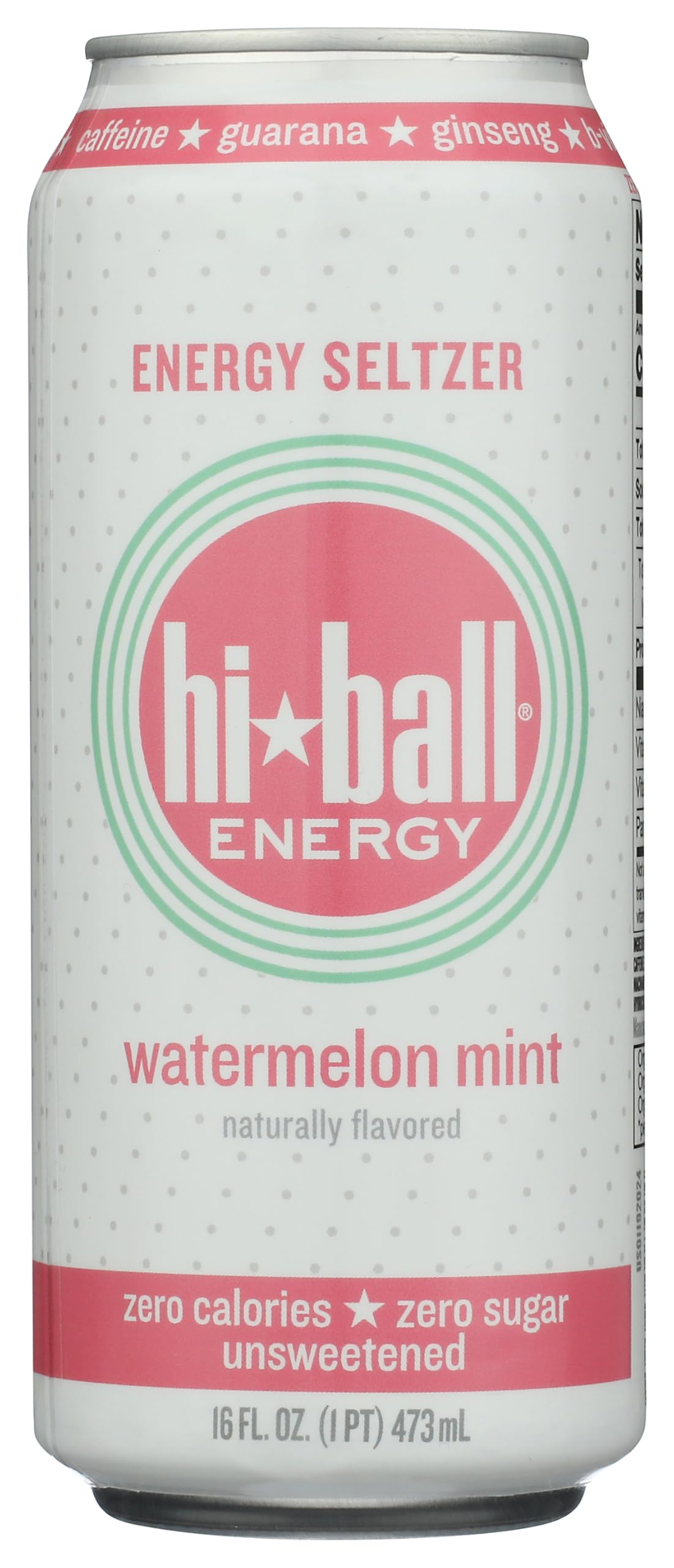 HIBALL ENERGY Watermelon Mint Sparkling Energy Water, 16 FZ