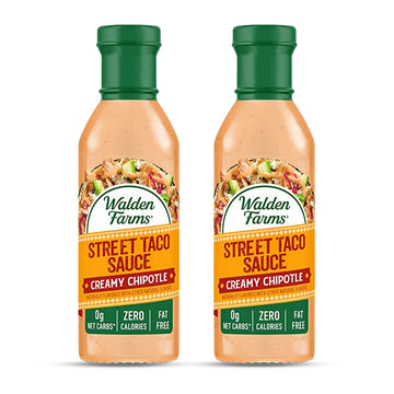 Walden Farms Creamy Chipotle Taco Sauce - Calorie-Free, Gluten-Free, Low Carb - 2-Pack, 12 Fl Oz Bottles