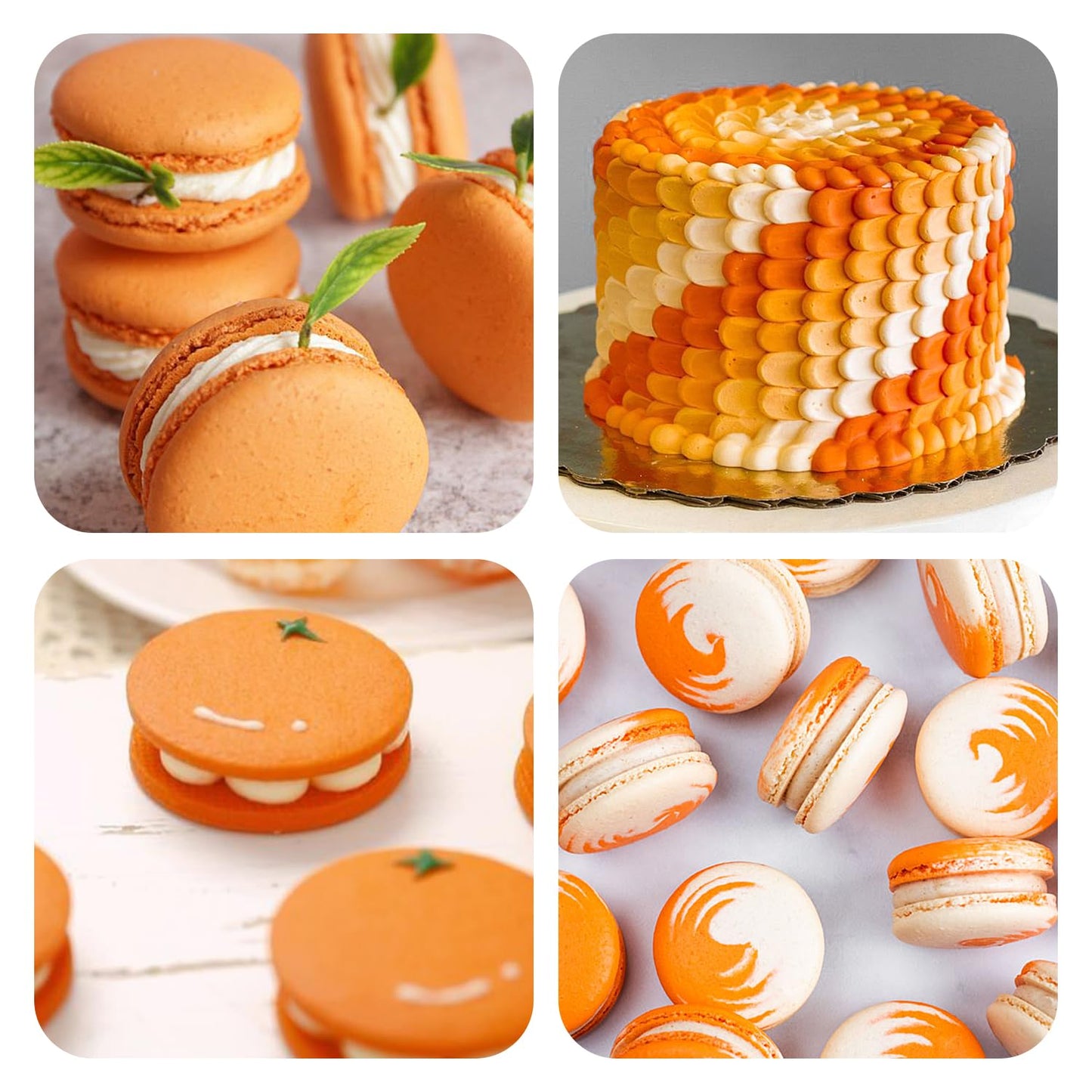 Orange Gel Food Coloring - Pandalab 2 Ounce High Concentrated Food Dye For Baking, Cake, Cookie, Fondant, Icing, Easter Egg, Mac