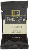 Peet'S Coffee House Blend, Dark Roast Ground Coffee, 2.5 Oz Portion Packs (Pack Of 18)