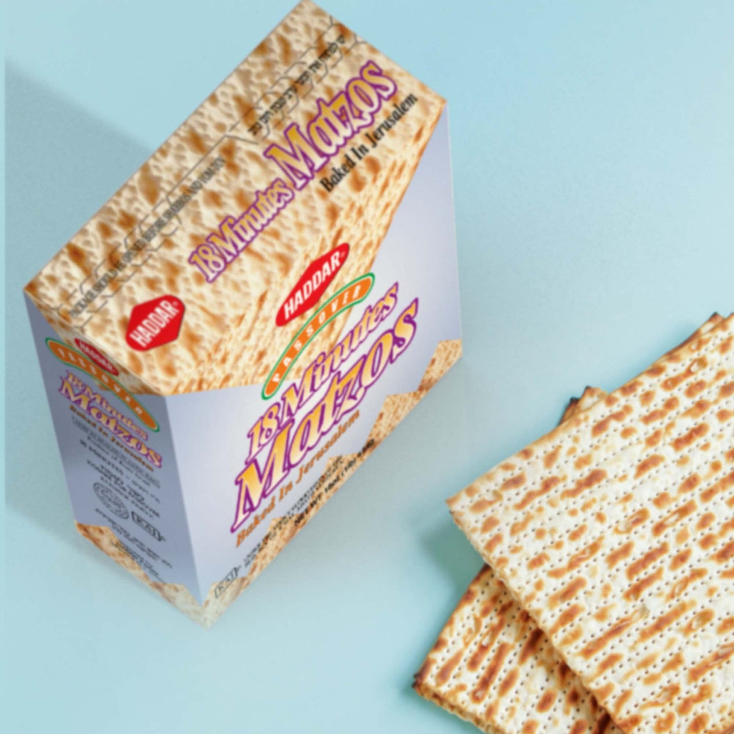 Haddar Passover Seder Matzo, Crisp & Delicious, 16 Ounce (Pack of 2), Kosher for Passover
