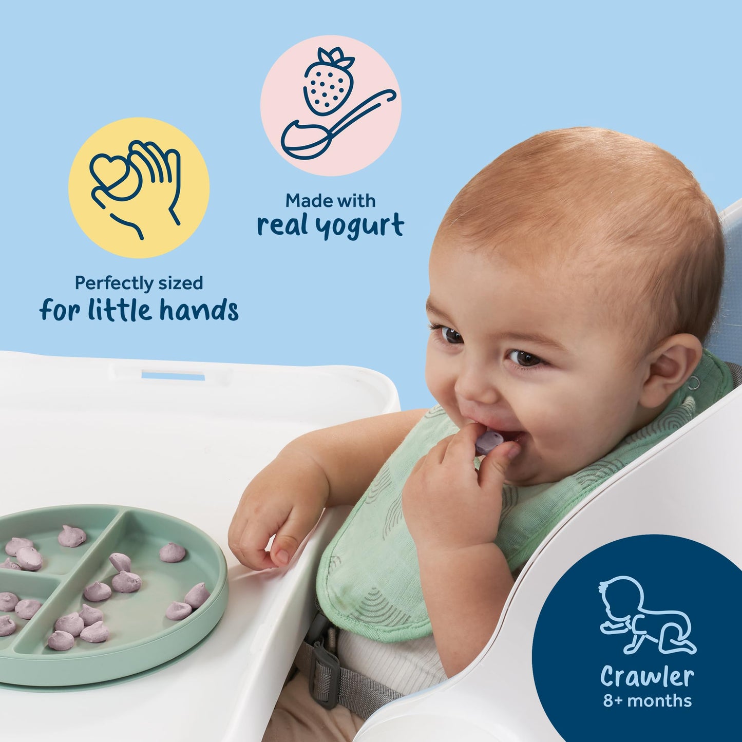 Gerber Baby Snacks Yogurt Melts, Mixed Berries, 1 Ounce (Pack Of 7)