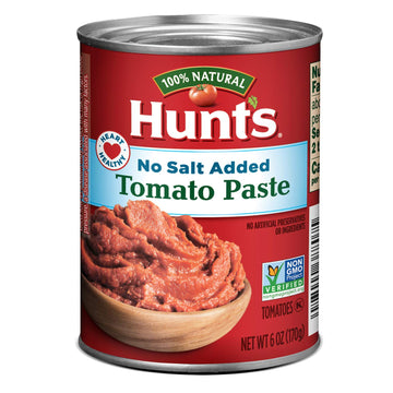 Hunt'S Tomato Paste No Salt Added, 6 Oz, 12 Pack