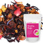 Fusion Teas Blueberry Muffin Hibiscus Herbal Fruit Tea - Caffeine Free Loose Leaf - 5 Oz Pouch