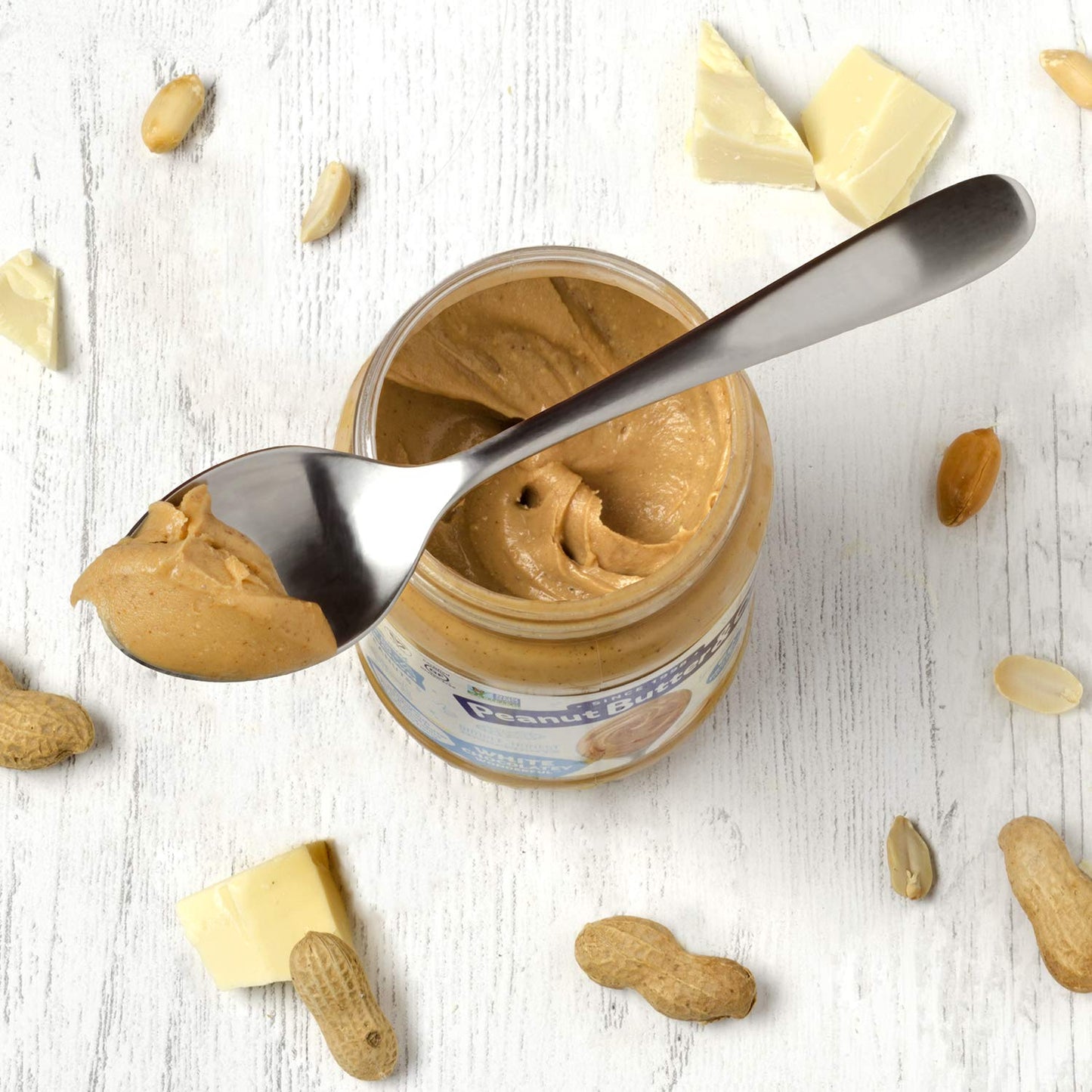Peanut Butter & Co. White Chocolatey Wonderful Peanut Butter, Non-Gmo Project Verified, Gluten Free, Vegan, 16 Ounce (Pack Of 6)