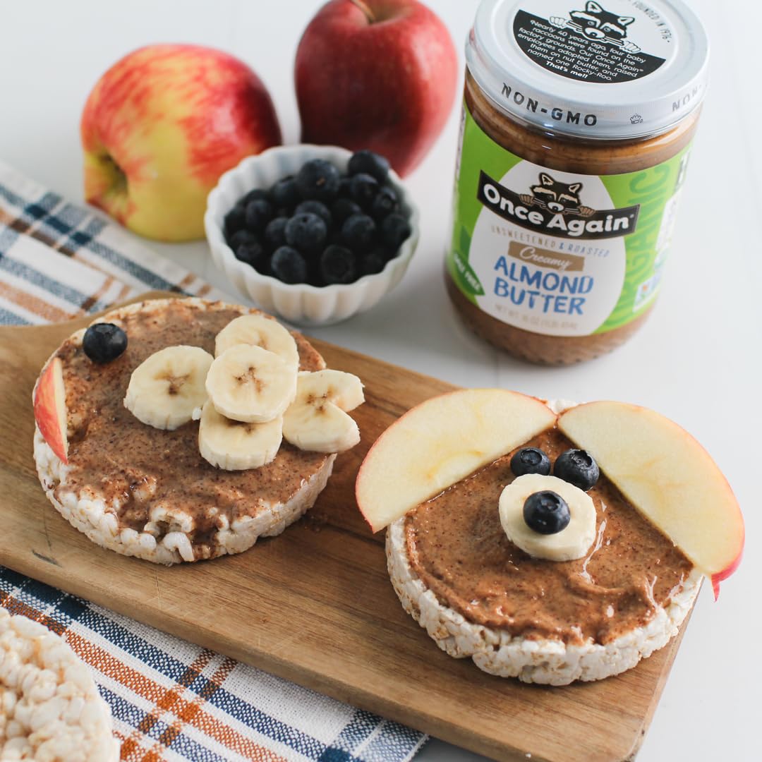 Once Again 2 Pack Organic Creamy Almond Butter, 16Oz - Roasted - Salt Free, Unsweetened - Usda Organic, Gluten Free Certified, P