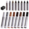 Seisso Furniture Markers Touch Up - Set Of 17 - Furniture Scratch Repair Markers Kit, Wood Touch Up Markers And Wax Sticks With 
