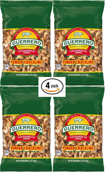 Guerrero Tender Cracklins, 6.5 Ounce - 4 Packs
