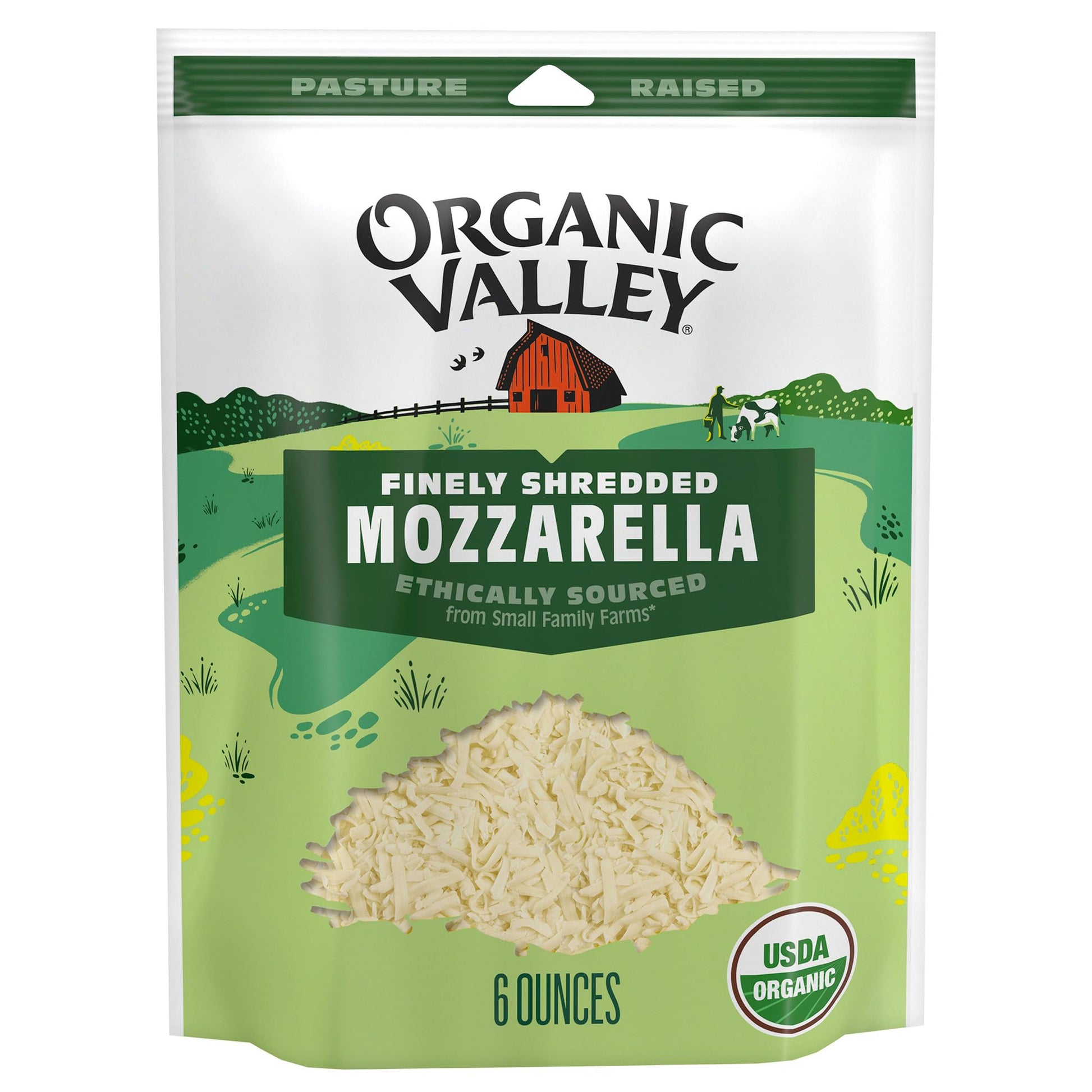 Organic Valley Organic Finely Shredded Mozzarella Cheese, 6 oz
