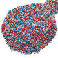 Homankit Patriotic Sprinkles Red White and Blue Nonpareils Sprinkles Edible Cookie Decorations Mini Pearls for Decorating Cake, 
