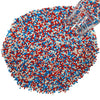 Homankit Patriotic Sprinkles Red White and Blue Nonpareils Sprinkles Edible Cookie Decorations Mini Pearls for Decorating Cake, 