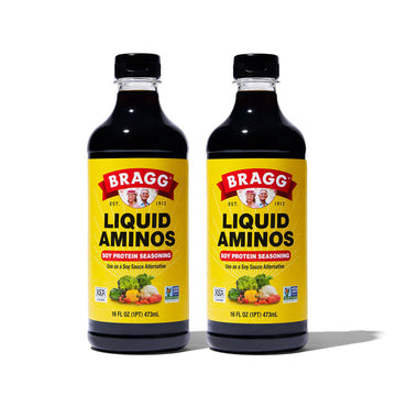 Bragg Liquid Aminos All Purpose Seasoning - Gluten Free, Soy Sauce Alternative, 16 Fl Oz (Pack of 2)