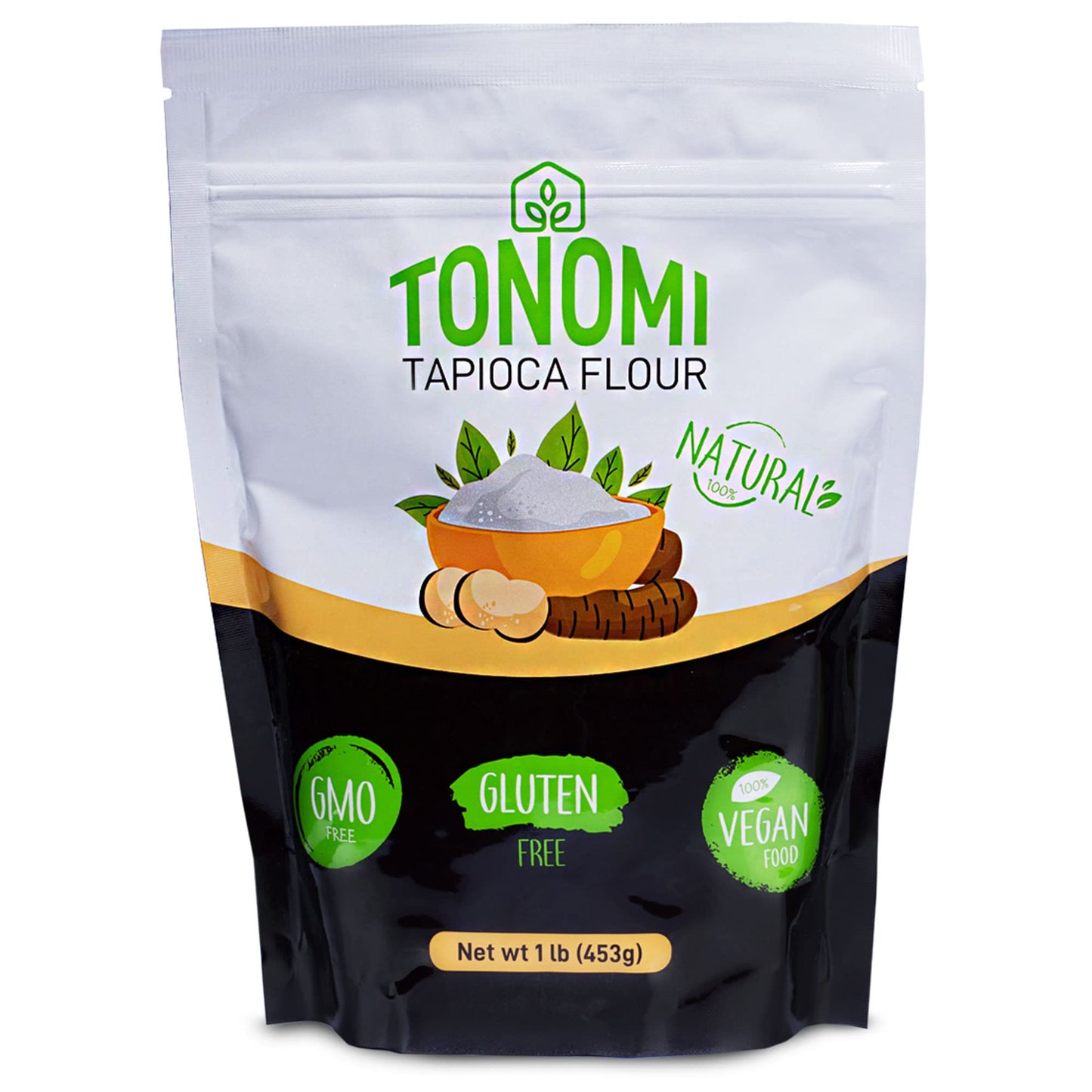 Tonomi All Natural Tapioca Flour, Gluten-Free Flour for Baking, Paleo, Celiac, Verified Non-GMO, Kosher and Halal, Made from 100
