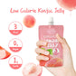 VOLO VERO Konjac Jelly Squeeze Pouch Peach Flavor, Low Calories (3 Kcal), 10 Packs, Gluten Free & Vegan, 0 Sugar, Keto, Low Carb