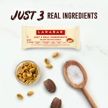 LÄRABAR Peanut Butter Cookie Gluten Free Vegan Fruit & Nut Bar, 16 Count, 27.2 OZ - Healthy Snack Option