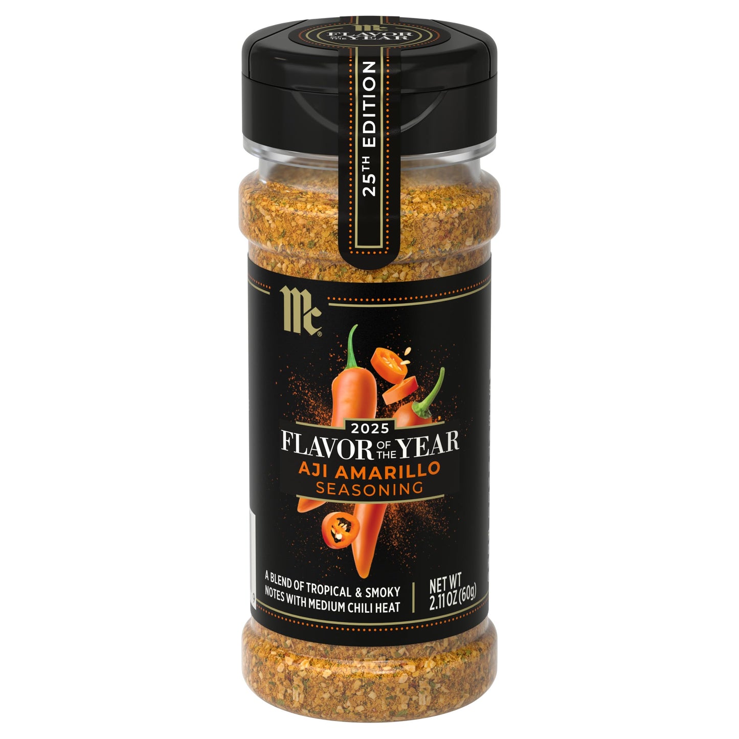 McCormick Seasoning, Aji Amarillo, 2025 Flavor of the Year, Blend of Tropical & Smoky Notes with Medium Chile Heat, For Seafood,