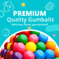 Gumballs For Gumball Machine - 1 Inch Large Double Bubble Gumballs - Assorted Fruit Flavored Bubble Gum For Kids - Sweet Gum Balls In Bulk 1.7 Lb - Chewing Gum For Kids