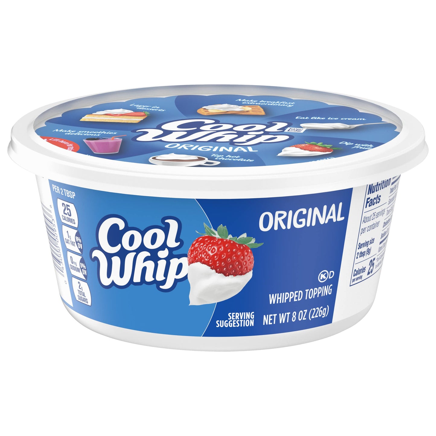 Cool Whip Ok Kosher Certification Original Whipping Cream Tub, 8 Oz