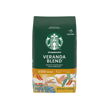 Starbucks Blonde Roast Ground Coffee - Veranda Blend - 100% Arabica - 1 Bag (18 Oz.)