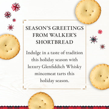 Walkers Shortbread Mincemeat Tarts - 6 Count (Pack of 2) - Infused with Glenfiddich Whisky - elegant Holiday   from Scotland