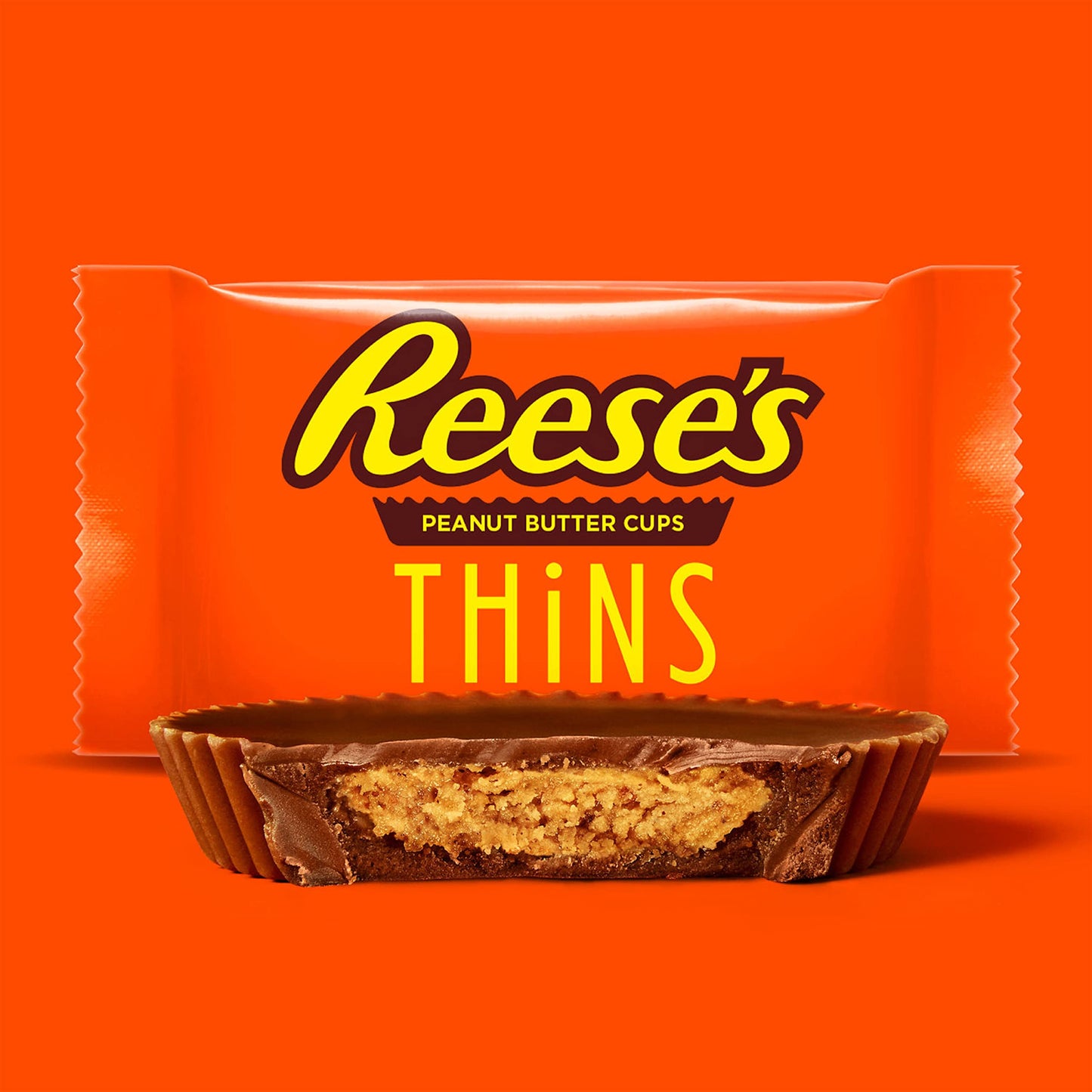 Reese'S Thins Milk Chocolate Peanut Butter Cups, Candy Bags, 3.1 Oz (8 Count)