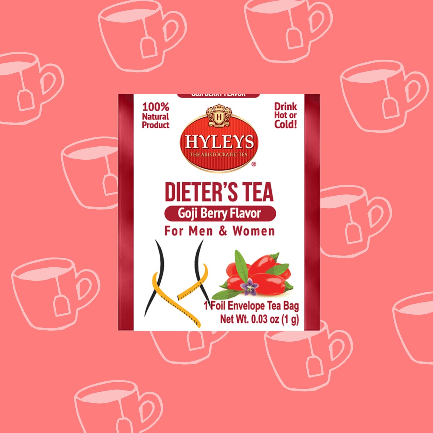 Hyleys Dieter'S Tea With Goji Berry Flavor - 14 Tea Bags - Slimming Weight Loss Detox Cleanse Tea