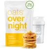 Oats Overnight Vegan Breakfast Shake - Maple Pancakes, 20g Protein, Gluten Free, 2.5 oz (Pack of 8 + BlenderBottle)