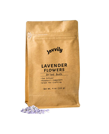 Jovvily Dried Lavender Flower Buds - 4 oz - Ideal for Lemonade, Tea, and Scones