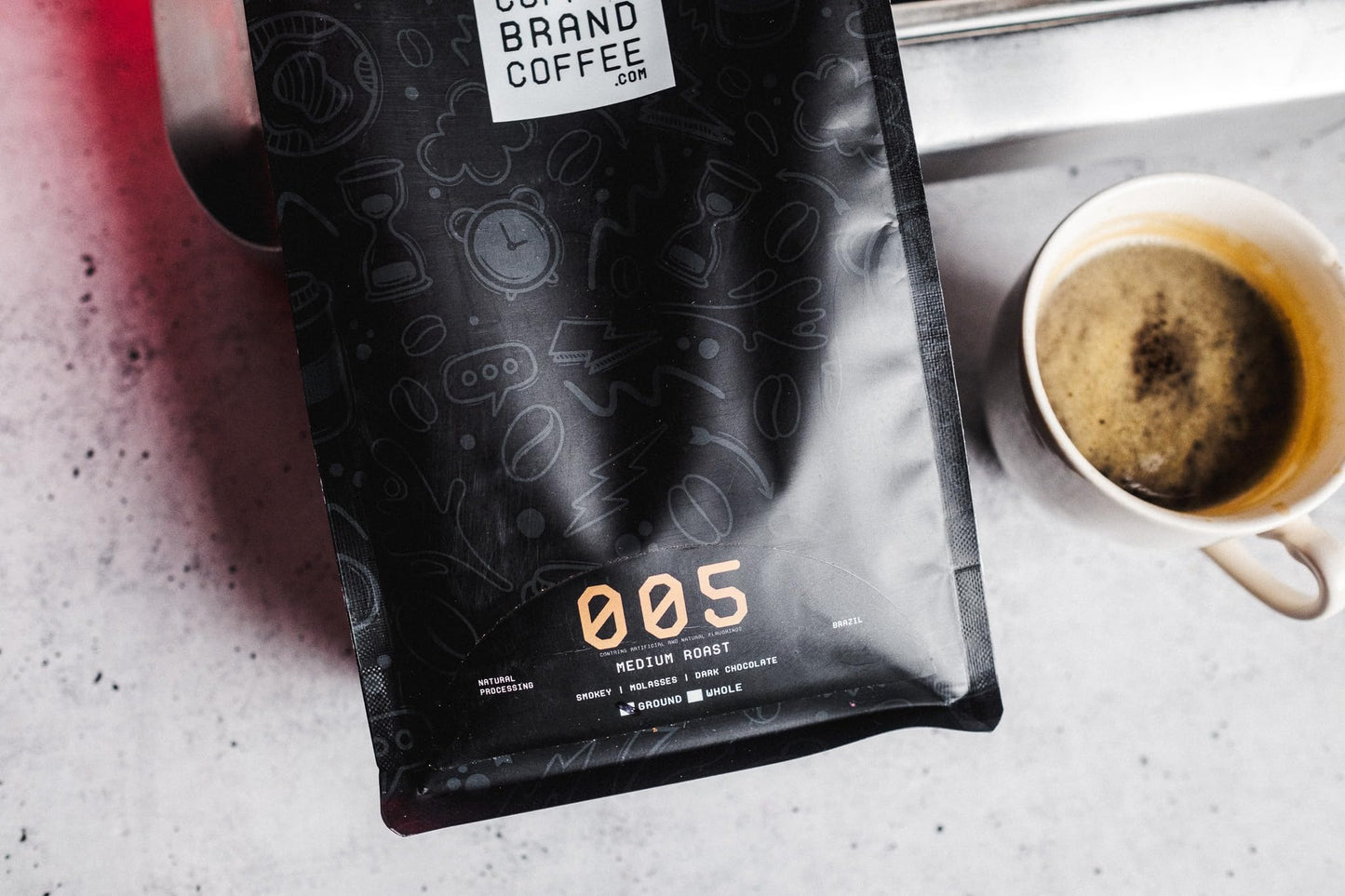 Coffee Brand Coffee spirit-inspired flavor Medium Roast Whole Bean Coffee, 12 Oz, Flavored with Herbal, Cocoa, Caramel, Honey, Butterscotch, and Spice
