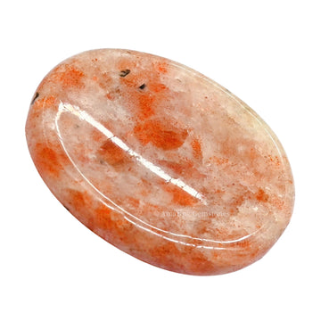 Amazing Gemstone Sunstone Crystal Worry Stones For Anxiety - Thumb Worry Stone For Stress Meditation, Anxiety Relief Items Heali