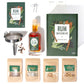 Craftly Rum Infusion Kit - Glass Bottle with Natural Botanicals - Stainless Steel Spices for Homemade Cocktails