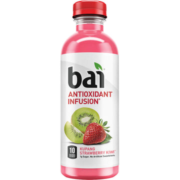 Bai Antioxidant Infused Beverage, Strawberry Kiwi Flavor, 18 fl oz Bottle, Pack of 12