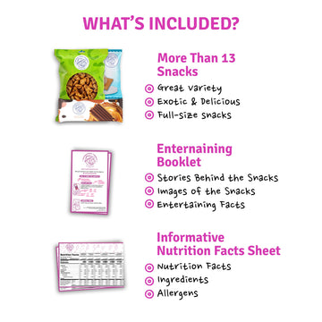 International Yummies Midi Snack Box | 12 Exotic Snacks + 1 Bonus | Purple Theme