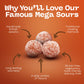 Barnetts - Mega Sour Candy Cola 227g - Trendy Sweet Bags - Traditionally Handmade Sweets - Sour Coating Lasts 20 Seconds - Candi