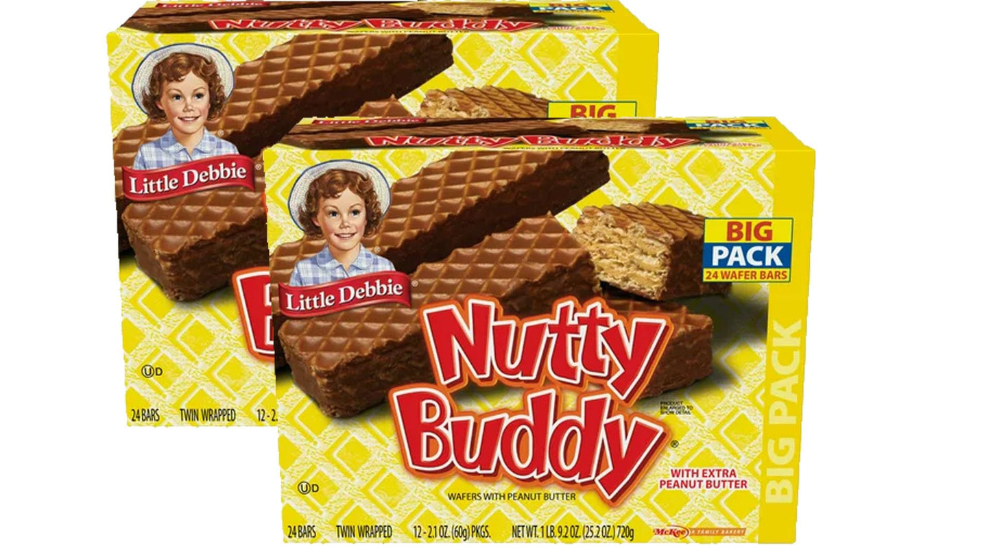 Little Debbie Snacks Nutty Buddy Big Pack, (Pack Of 2)