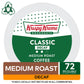 Krispy Kreme Classic Decaf, Single-Serve Keurig K-Cup Pods, Medium Roast Coffee Pods, 72 Count