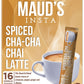 MAUDS Spiced Chai Tea Latte Instant Sticks, 16ct, 8.48 oz, Solar Energy Produced, Hot or Iced Tea