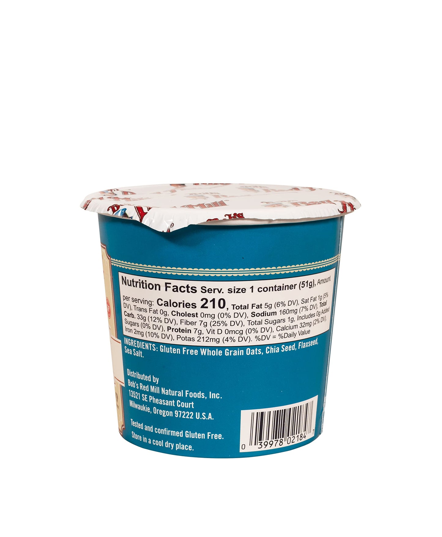 Bob'S Red Mill Classic Oatmeal Cup, 1 Cup (Pack Of 1) - Non Gmo, Gluten Free, Whole Grain, Vegan, Kosher