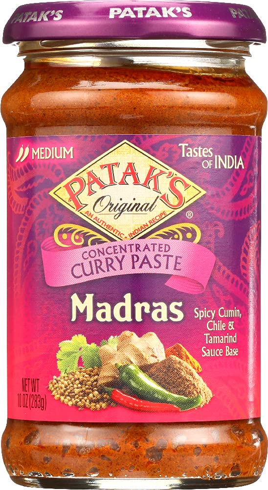 Patak Madras Curry Paste, 10-Ounce Bottle (Pack of 4)